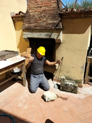 fixing wood oven